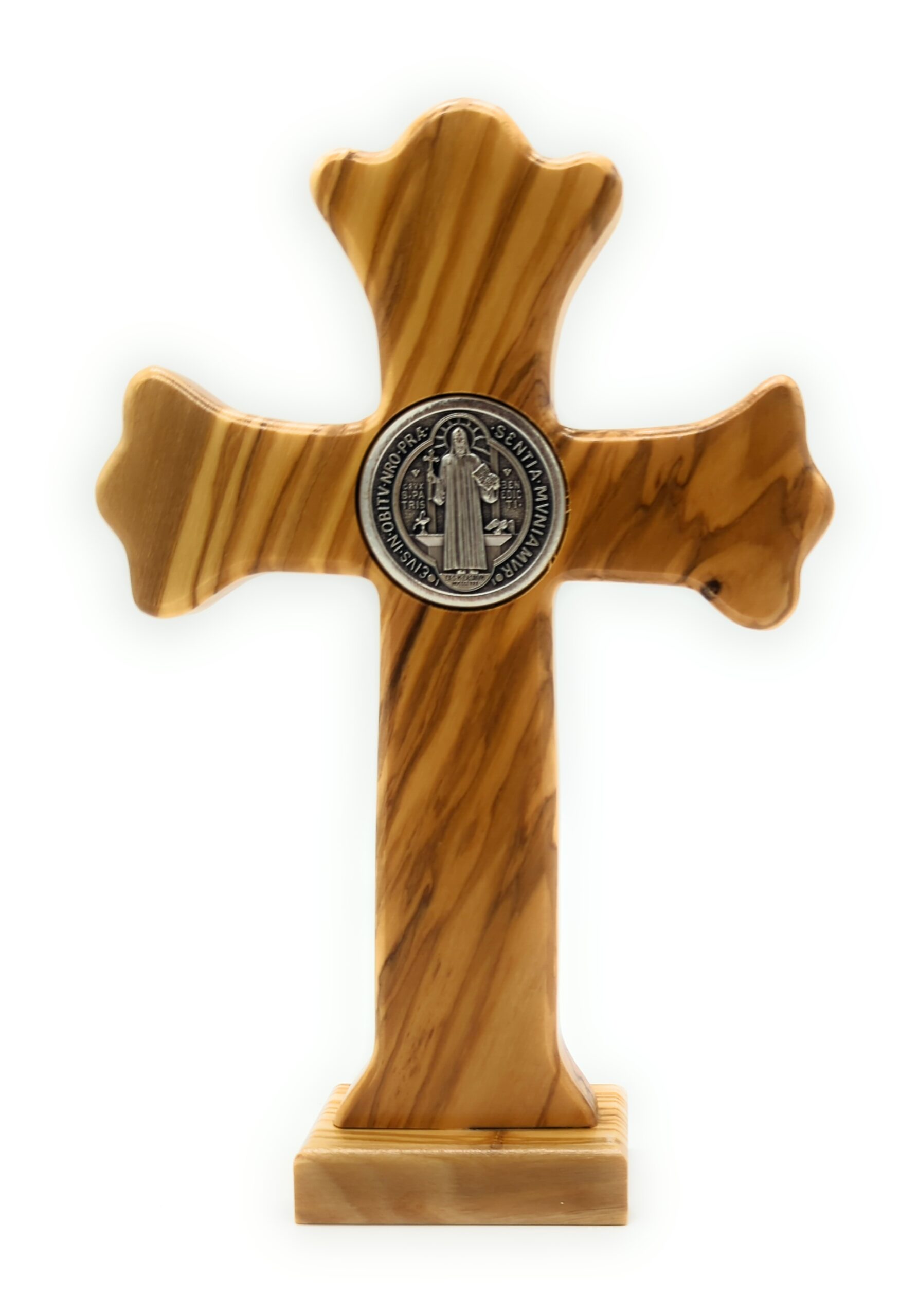 Croce di San Benedetto in legno di ulivo 20 cm (7.87'') - Ovunque