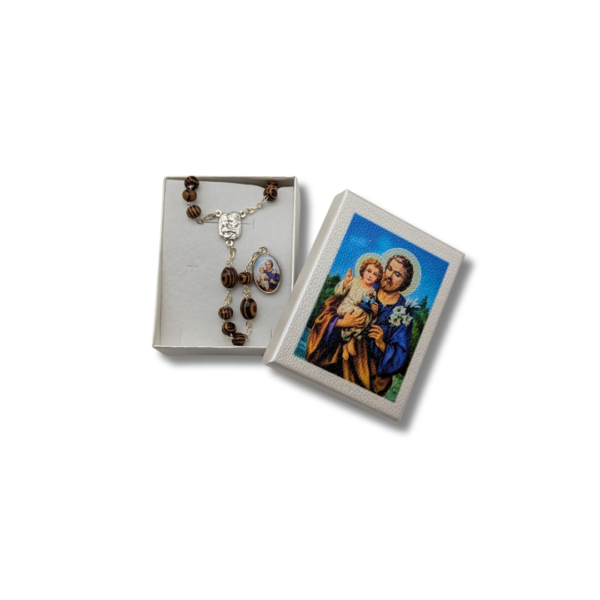 rosario di san giuseppe con scatola porta rosario