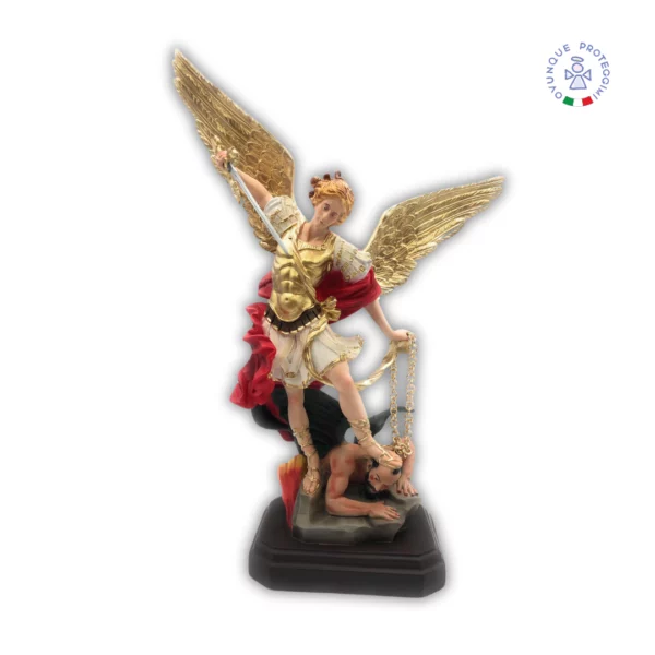 Statua San Michele Arcangelo cm 40 colorato