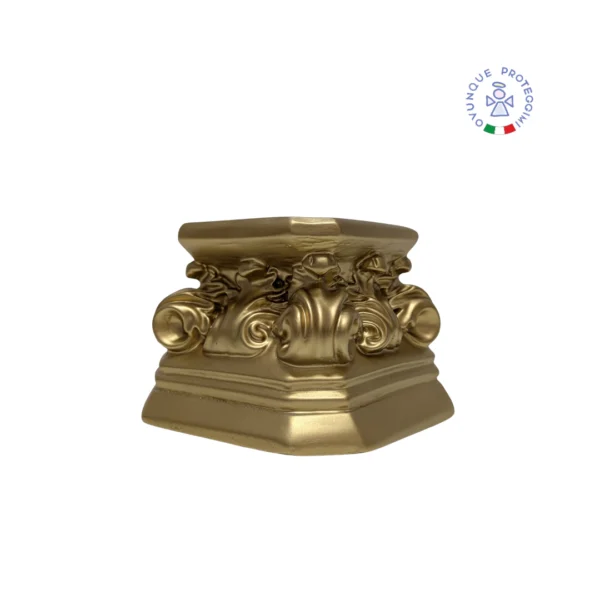 Base piedistallo per statue e sculture color oro stile barocco