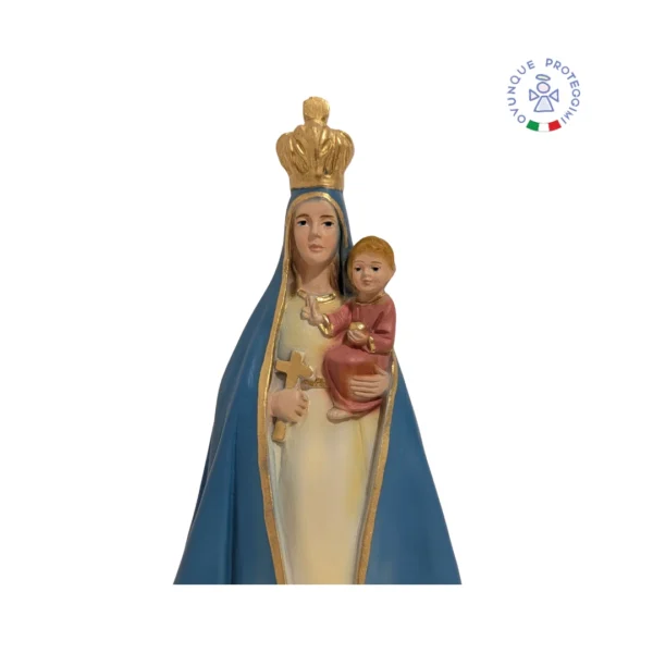 Statua Nostra Signora Carità del Cobre cm 30 in polvere di marmo - immagine 2